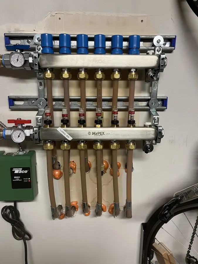 Plumber performing Gas Line Installation at a residential property in Lighthouse Point